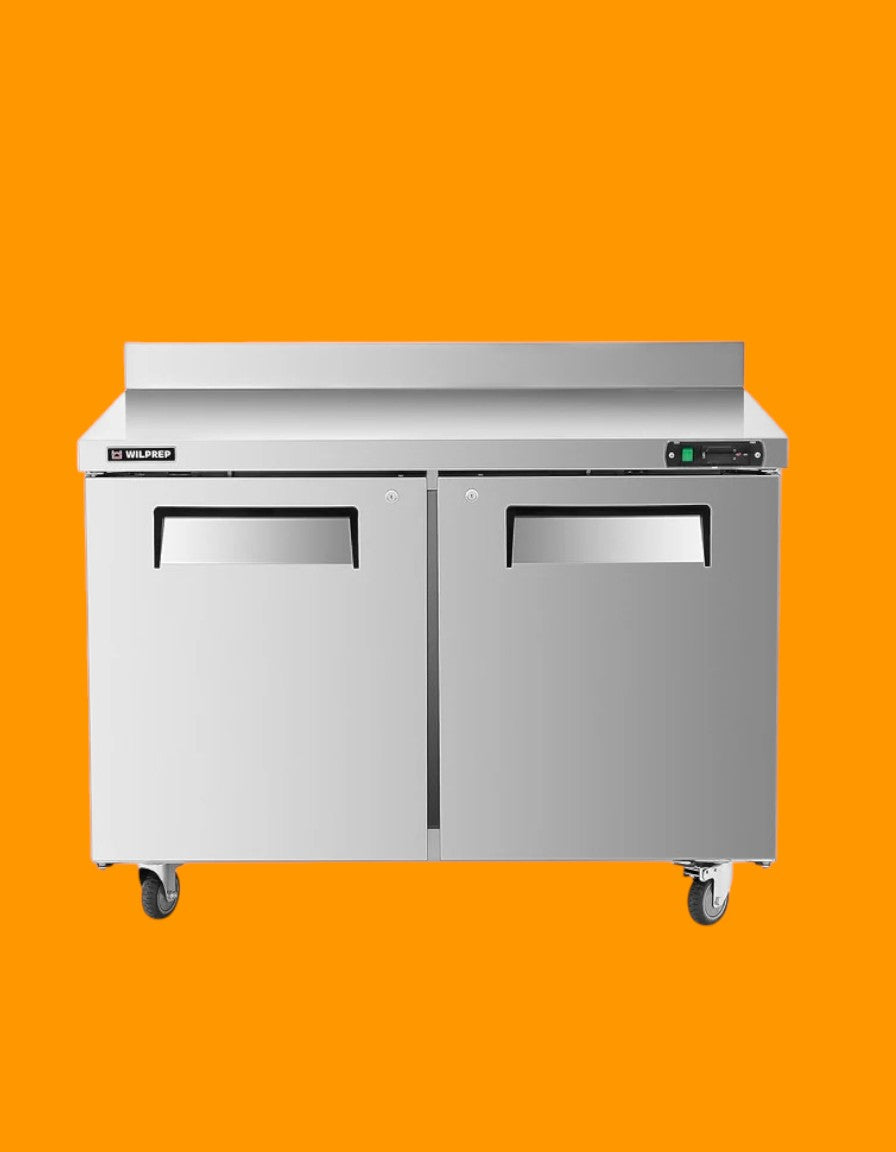 Stainless Steel Countertop Prep Tables with  Refrigerators For Sale in United Kingdom