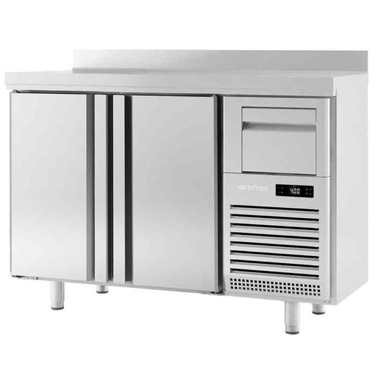 Infrico Tall Back Bar Refrigerated Counter with Upstand (2–3 Door Range) – high-capacity chilled counter for UK catering kitchens