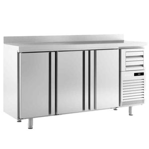 Infrico Tall Back Bar Refrigerated Counter with Upstand (2–3 Door Range) – high-capacity chilled counter for UK catering kitchens