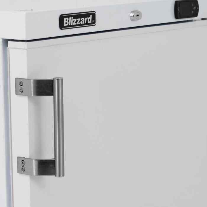 Blizzard Single Hinged Door Under Counter Refrigerator (UCR140WH) – white compact fridge for UK catering kitchens