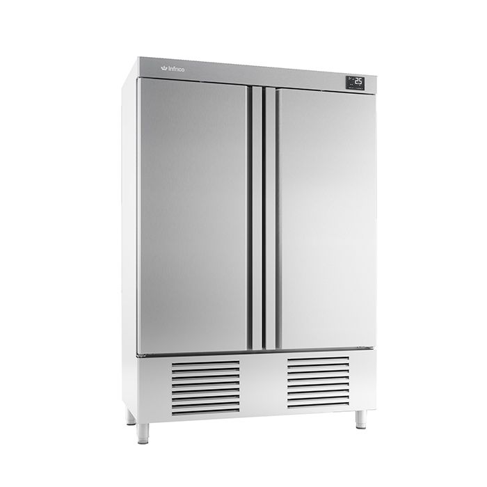 Infrico Upright Double Hinged Door Freezer (500L–1110L Capacity) – commercial-grade upright freezing for UK catering kitchens