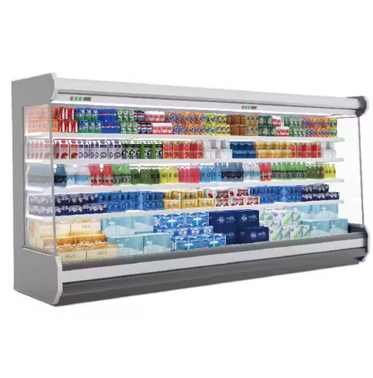 Fan Cooling Display Refrigerator Drink Chiller Showcase Supermarket Fridge With Inverter Compressor