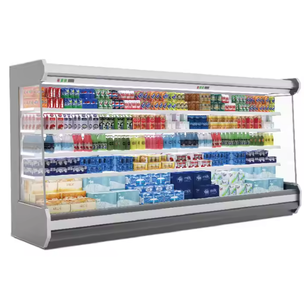 Fan Cooling Display Refrigerator Drink Chiller Showcase Supermarket Fridge With Inverter Compressor