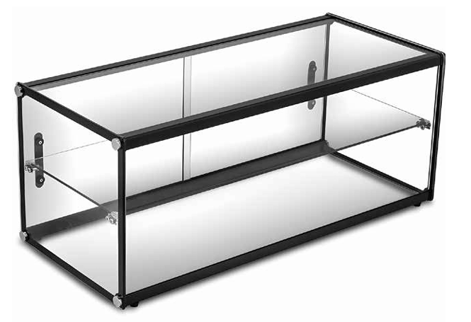 Artikcold ambient flat glass countertop showcase for pastries, baked goods and non-chilled food items