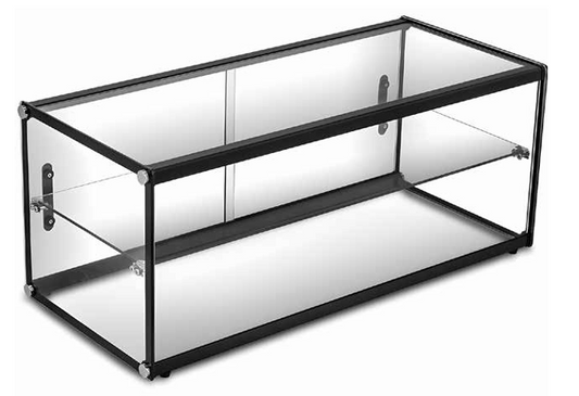 Artikcold ambient flat glass countertop showcase for pastries, baked goods and non-chilled food items