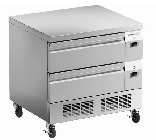 Artikcold Flex Draw dual temperature undercounter unit combining fridge and freezer drawers for flexible food storage