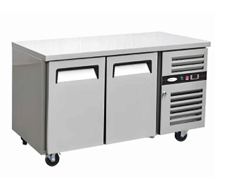 Artikcold gastronorm bench freezer stainless steel for UK commercial kitchens — durable under-counter freezer for catering storage.
