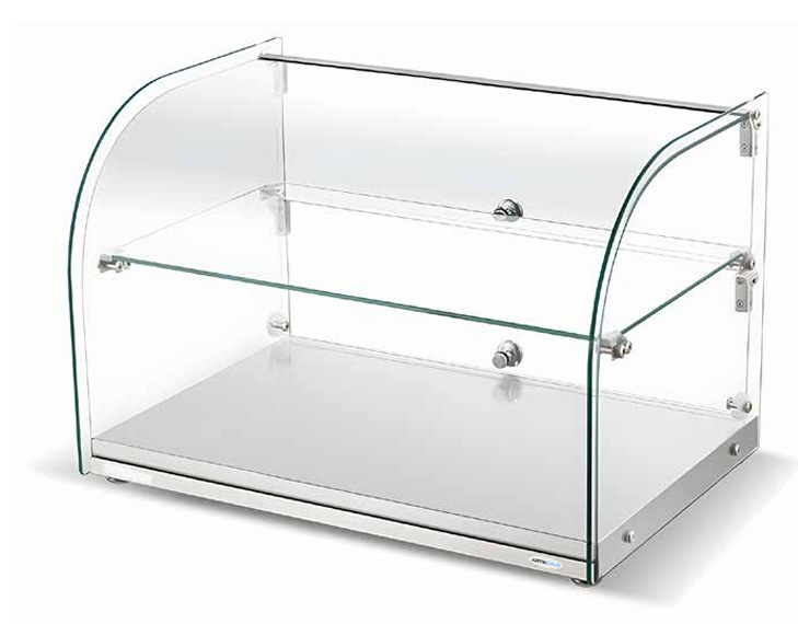 Artikcold JAN55C curved glass countertop display for pastries, cakes and desserts in cafés and bakeries