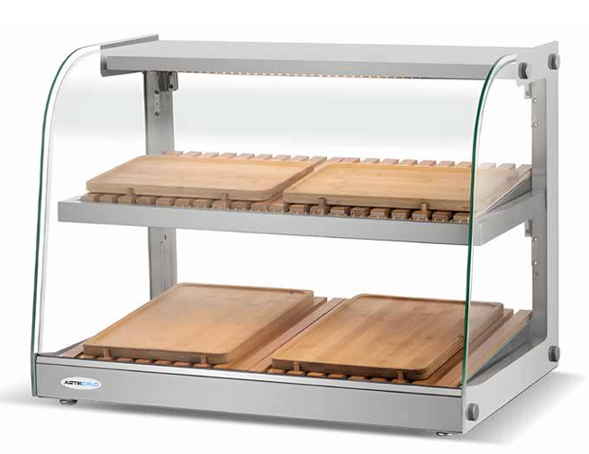 Artikcold JAN989C curved glass display cabinet for chilled food presentation and dessert showcasing