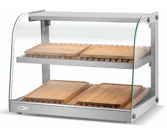 Artikcold JAN989C curved glass display cabinet for chilled food presentation and dessert showcasing