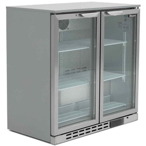Blizzard Double Hinged Glass Door Bottle Cooler BAR2 Series – professional dual-door refrigeration for UK bars, cafés, and catering kitchens
