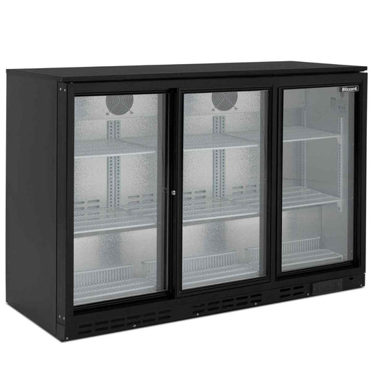 Blizzard Sliding Glass Door Bottle Cooler Range BAR2SL and BAR3SL – spacious display refrigeration for British hospitality venues and restaurant bars