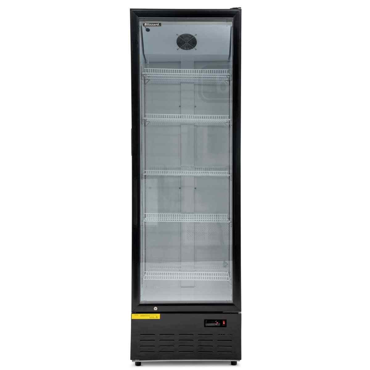 Blizzard Single Hinged Glass Door Merchandiser (BC350) – reliable chilled display for UK restaurants & retail spaces
