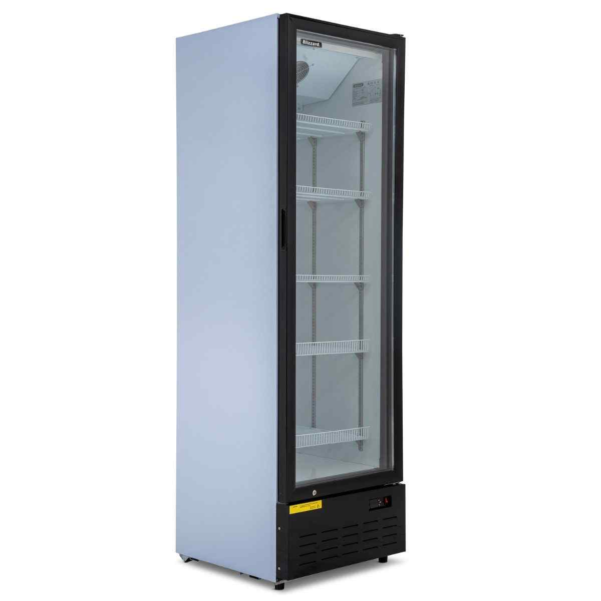 Blizzard Single Hinged Glass Door Merchandiser (BC350) – reliable chilled display for UK restaurants & retail spaces