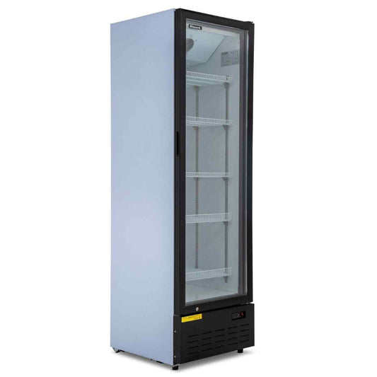 Blizzard Single Hinged Glass Door Merchandiser (BC350) – reliable chilled display for UK restaurants & retail spaces