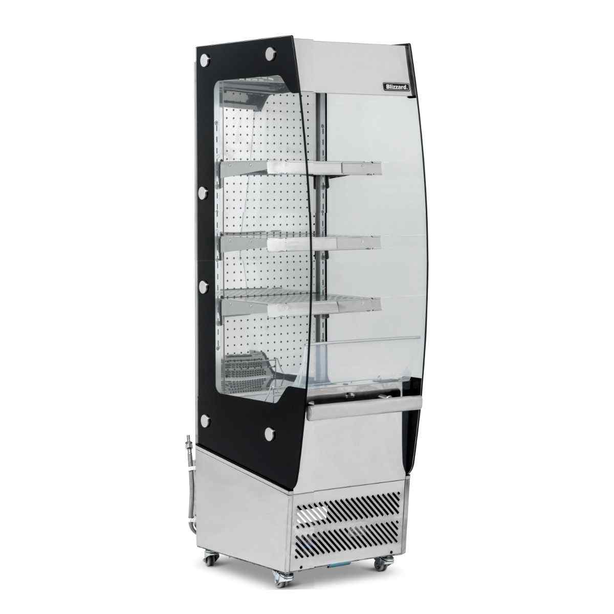 Blizzard Slimline Refrigerated Display (BCD50) – mirrored stainless-steel merchandiser for cafés, hotels and catering venues across Britain