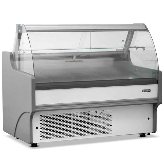 Blizzard Curved Glass Serve Over Counter Range 13m 15m 20m and 25m – premium refrigerated display for UK catering kitchens and hospitality spaces