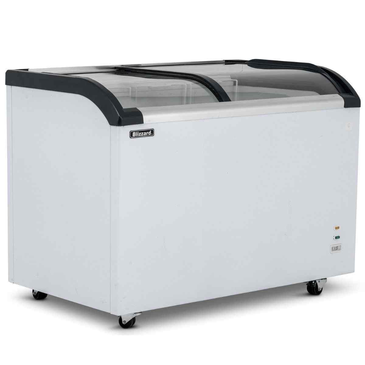 Blizzard Curved Glass Lid Freezer Range 220L 320L 420L 520L and 620L – premium display chest freezers for UK catering kitchens and hospitality venues