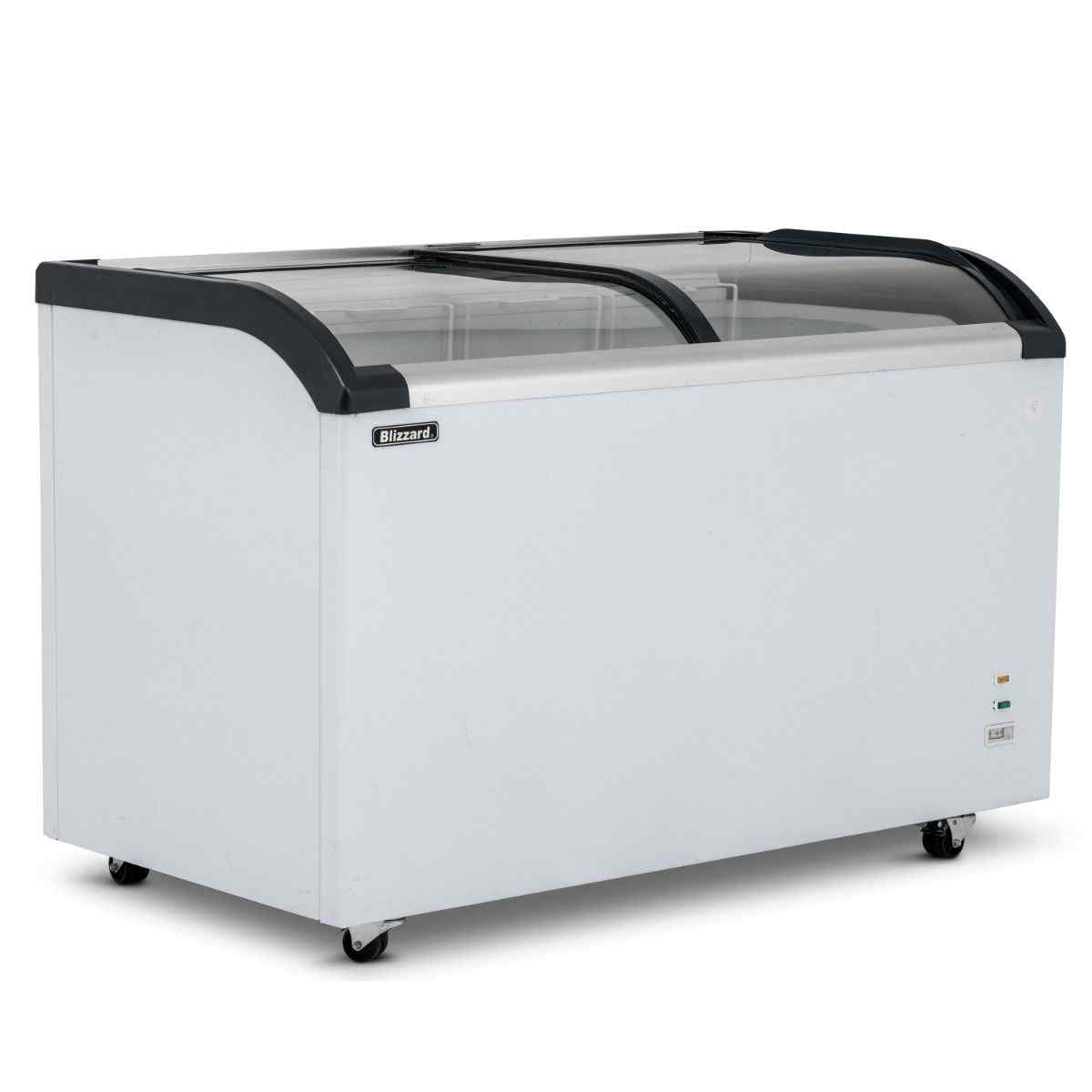 Blizzard Curved Glass Lid Freezer Range 220L 320L 420L 520L and 620L – premium display chest freezers for UK catering kitchens and hospitality venues