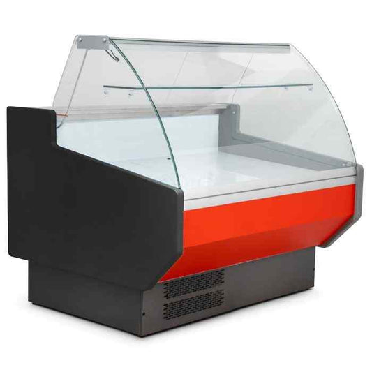 Blizzard Curved Glass Serve Over Counters 0.9 m – 2.0 m – stylish refrigerated display counters for British cafés and delis