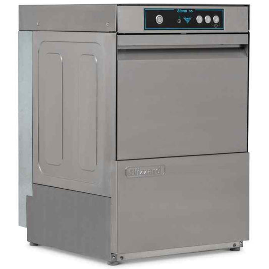 Blizzard Storm Glass Washers with Drain Pump 350 – 500 mm – high-efficiency bar glasswashers for UK hospitality venues