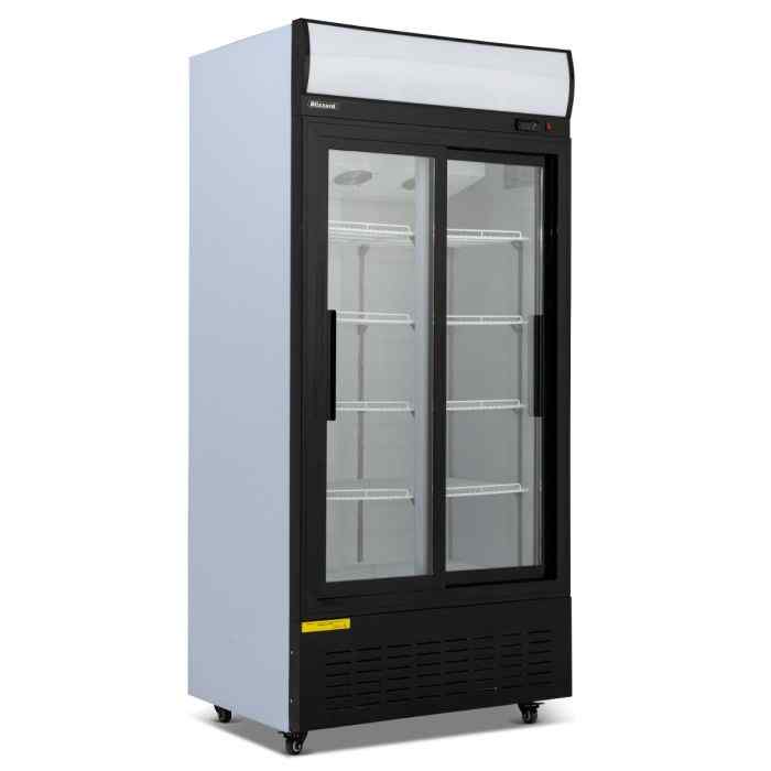 Blizzard Sliding Glass Door Display Merchandiser Range (630–900 L) – energy-efficient sliding display fridges for UK restaurants and hospitality sites