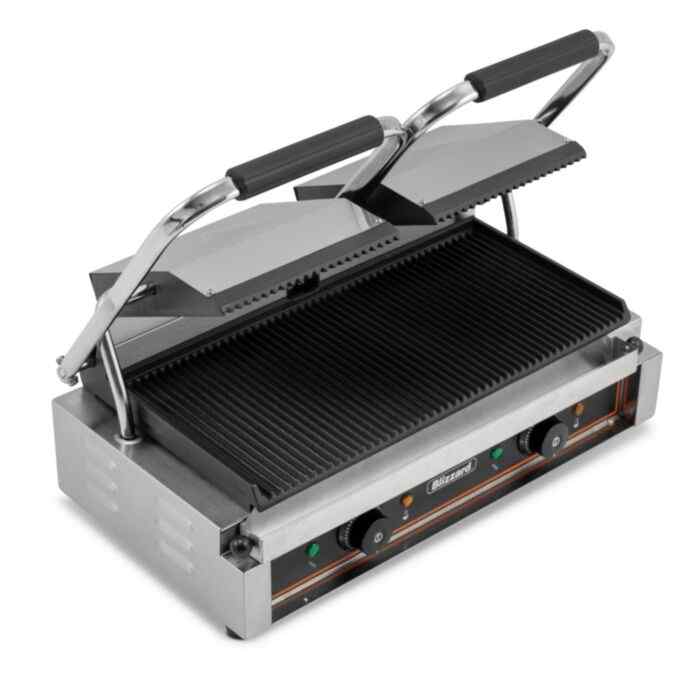 Blizzard Contact Grill Range (Single and Double Models) – commercial cast-iron panini and sandwich grills for UK cafés and catering kitchens