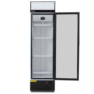 Blizzard Single Glass Door Display Merchandiser (GD350) – illuminated upright chiller for hotels, cafés & canteens across Britain