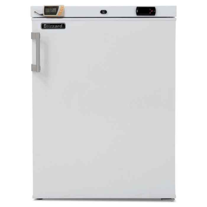 Blizzard Single Hinged Door Under Counter Pharmacy Refrigerator (MED140) – temperature-monitored medical fridge for UK hospitality & healthcare environments
