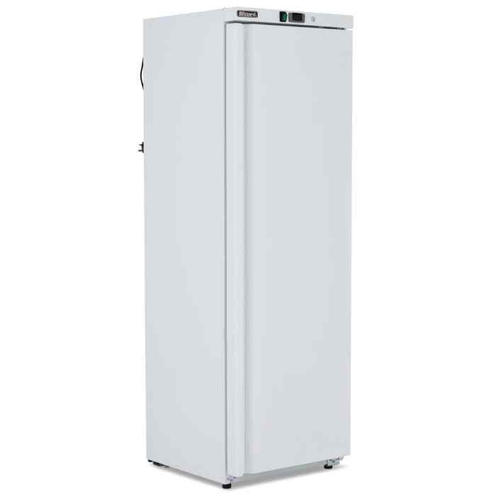 Blizzard Upright Solid Door Freezers 320 L – 533 L – durable white-laminate cold storage units for UK catering and hospitality kitchens
