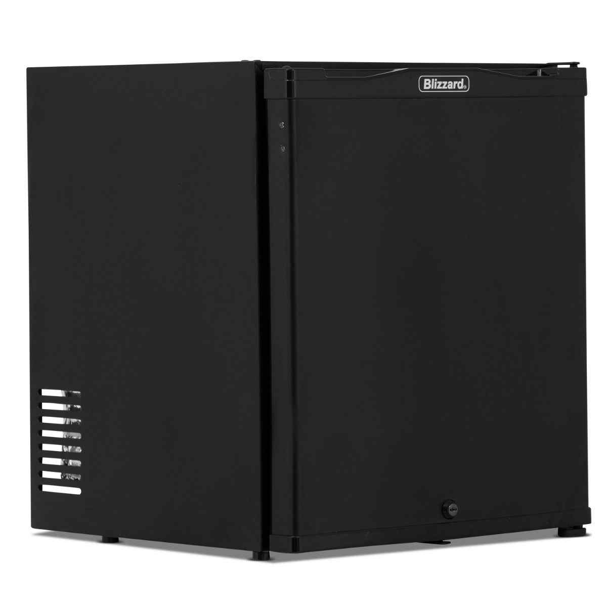 Blizzard Black Solid Door Mini Bar Range (Compact – Medium) – silent, energy-efficient mini refrigeration for UK hotels, guest rooms, and hospitality venues