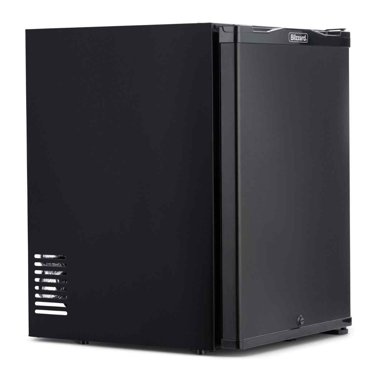 Blizzard Black Solid Door Mini Bar Range (Compact – Medium) – silent, energy-efficient mini refrigeration for UK hotels, guest rooms, and hospitality venues
