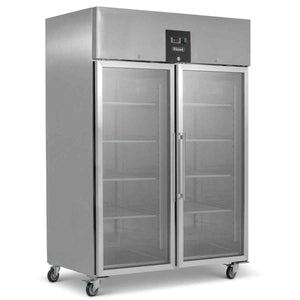 Blizzard Upright Glass Door Gastronorm Refrigerator Range (1–2 Door Models) – professional display refrigeration for UK catering kitchens and hospitality venues