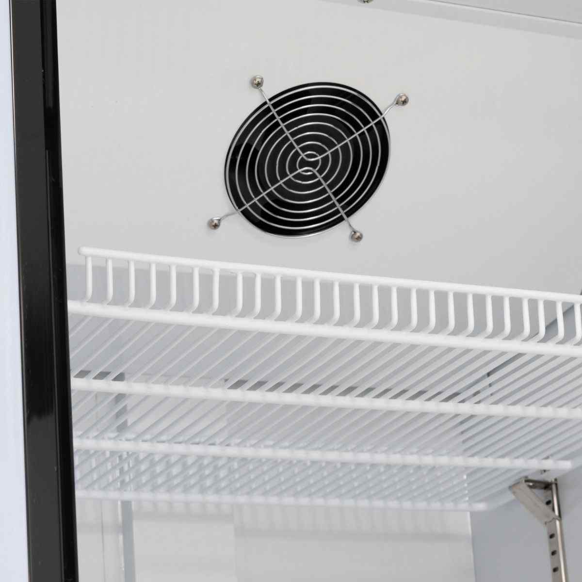 Blizzard Single Glass Door Display Merchandiser (GD350) – illuminated upright chiller for hotels, cafés & canteens across Britain