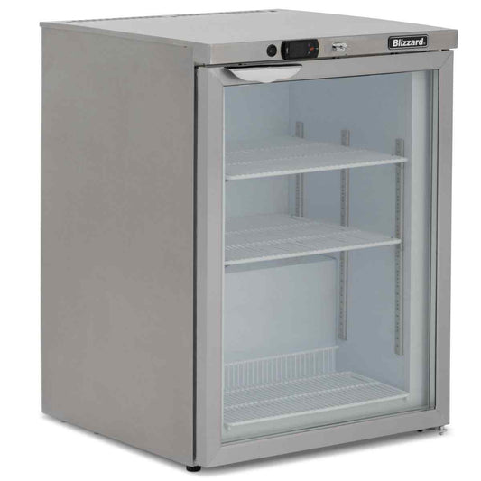 Blizzard Single Glass Door Glass Froster (GF140) – stainless steel bar freezer for UK hospitality venues & foodservice operations