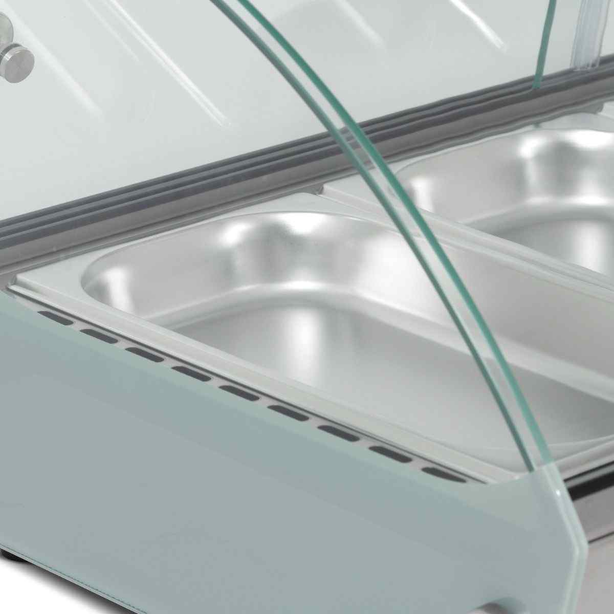 Blizzard Curved Counter Top Heated Merchandiser (HDC1) – compact stainless steel food warmer for UK catering kitchens