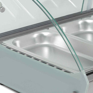Blizzard Curved Counter Top Heated Merchandiser (HDC1) – compact stainless steel food warmer for UK catering kitchens