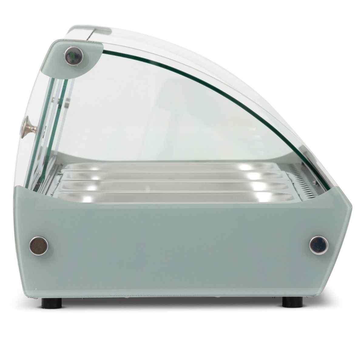 Blizzard Curved Counter Top Heated Merchandiser (HDC1) – compact stainless steel food warmer for UK catering kitchens