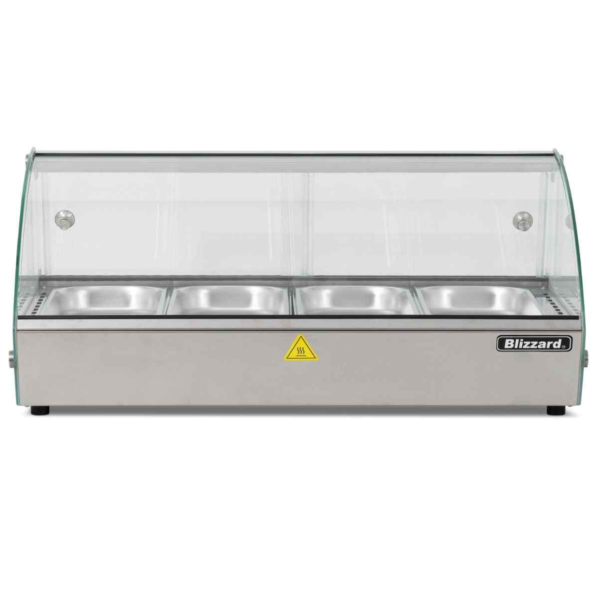 Blizzard Curved Counter Top Heated Merchandiser (HDC1) – compact stainless steel food warmer for UK catering kitchens