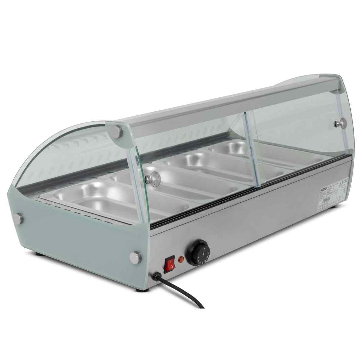 Blizzard Curved Counter Top Heated Merchandiser (HDC1) – compact stainless steel food warmer for UK catering kitchens