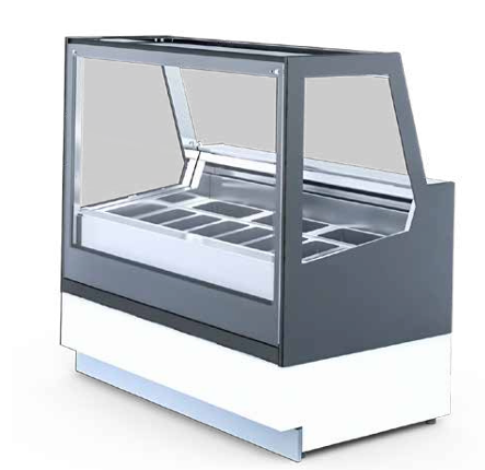 Igloo Cube 2 ice cream display cabinet for UK dessert shops — premium refrigerated counter for frozen desserts and gelato presentation.