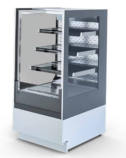 Igloo Cube 2 open pastry patisserie display for UK bakeries and cafés — ideal for accessible presentation of cakes, tarts, and baked goods.