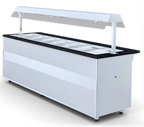 Igloo Gastroline hot serve over counter for UK cafés and takeaways — designed for attractive hot food presentation and efficient temperature control.