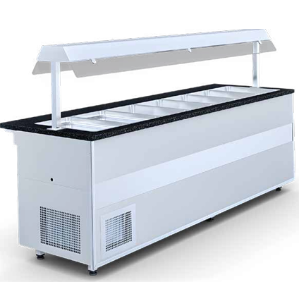 Igloo Gastroline open cold serve over counter for UK delis and retail stores — ideal for accessible chilled food presentation and self-service displays.