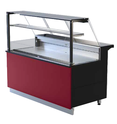 Igloo Gastroline Premium EX serve over display counter for UK delis and food retailers — elegant refrigerated unit for premium chilled food presentation.