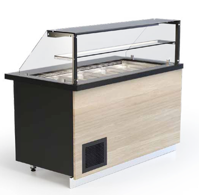Igloo Gastroline Premium serve over counter for UK delis and supermarkets — high-end refrigerated display for fresh meat, cheese, and deli products