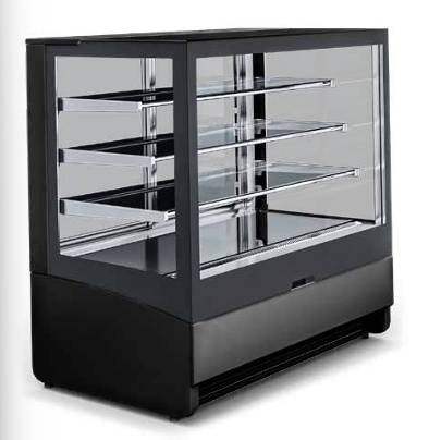 Igloo Innova ambient patisserie display for UK bakeries and cafés — stylish counter for showcasing cakes and pastries at room temperature.