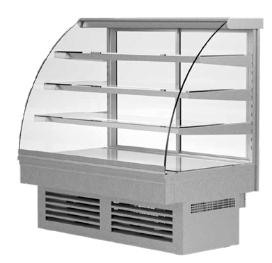 Igloo Jamaica stainless steel patisserie display case for UK bakeries and dessert shops — elegant refrigerated cabinet for cakes, pastries, and sweet bakery products.