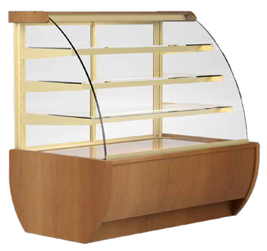 Igloo Jamaica wood hot patisserie display cabinet for UK bakeries and cafés — heated showcase for warm pastries, pies, and baked goods.