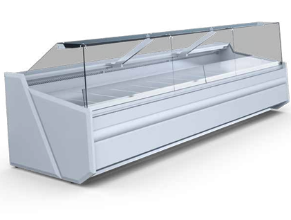 Igloo Luzon meat serve over counter for UK butchers and delis — reliable refrigerated display for fresh meat and deli products.